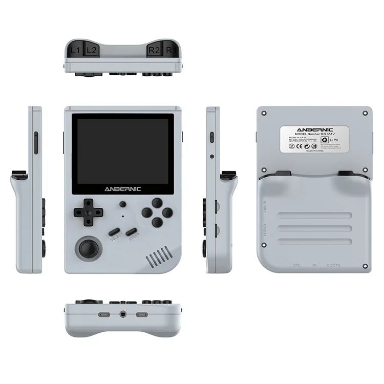 ANBERNIC RG351V 3.5-inch Display Handheld Game Console, Upgraded Version 16G+32G Built-In 3000 Games