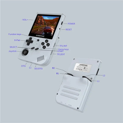 ANBERNIC RG351V 3.5-inch Display Handheld Game Console, Upgraded Version 16G+32G Built-In 3000 Games