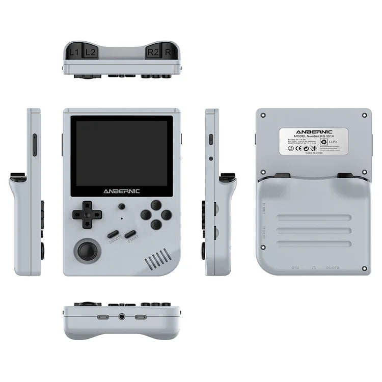 ANBERNIC RG351V Handheld Game Console 16G+64G 3.5-inch IPS Screen Video Game Console, 5000 Games