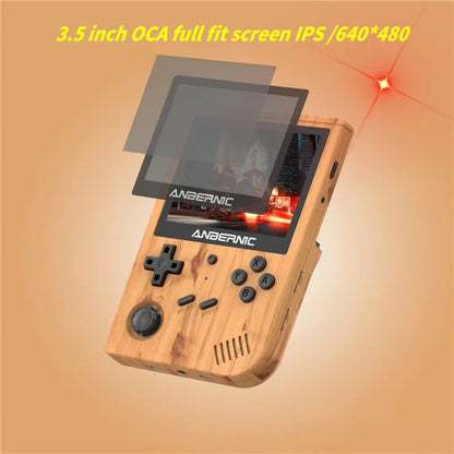 ANBERNIC RG351V Handheld Game Console 16G+64G 3.5-inch IPS Screen Video Game Console, 5000 Games