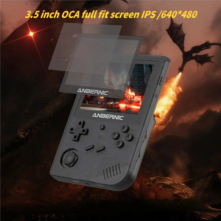 ANBERNIC RG351V 3.5-inch Display Handheld Game Console, 16G+256G Built-In 25000 Games, Ultimate Version