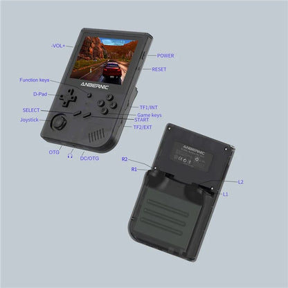 ANBERNIC RG351V 3.5-inch Display Handheld Game Console, 16G+256G Built-In 25000 Games, Ultimate Version