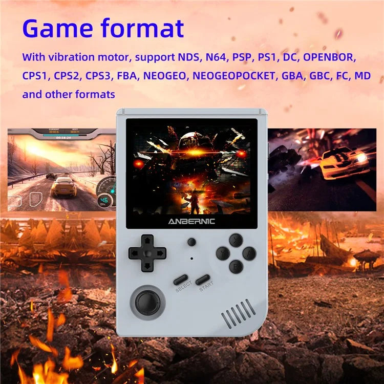 ANBERNIC RG351V 3.5-inch Display Handheld Game Console, 16G+256G Built-In 25000 Games, Ultimate Version