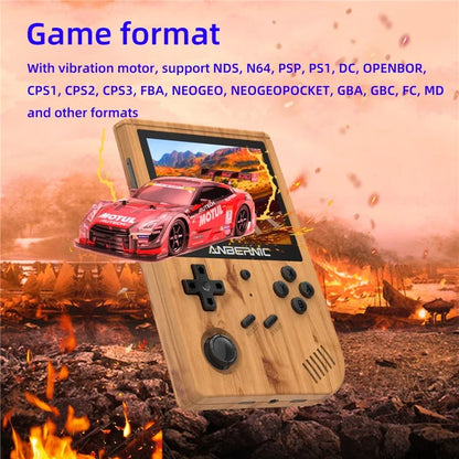 ANBERNIC RG351V 3.5-inch Display Handheld Game Console, 16G+256G Built-In 25000 Games, Ultimate Version
