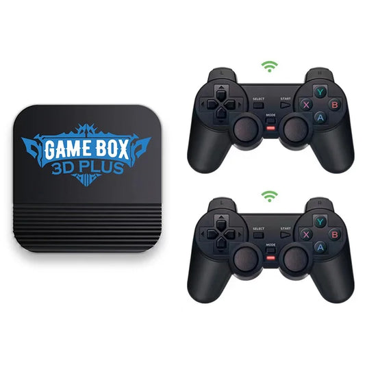 AMPOWN i3s 64G Retro Game Consoles Wireless Controllers with Andriod TV 4K Video Game Box