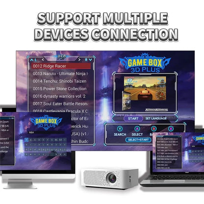 AMPOWN i3s 64G Retro Game Consoles Wireless Controllers with Andriod TV 4K Video Game Box