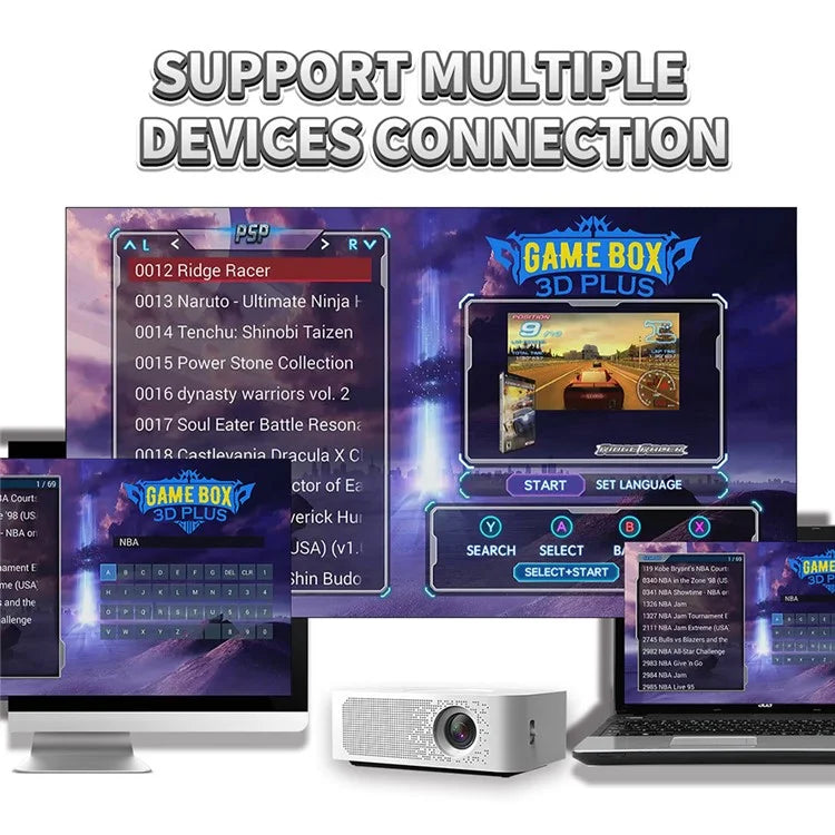 AMPOWN i3s 64G Retro Game Consoles Wireless Controllers with Andriod TV 4K Video Game Box