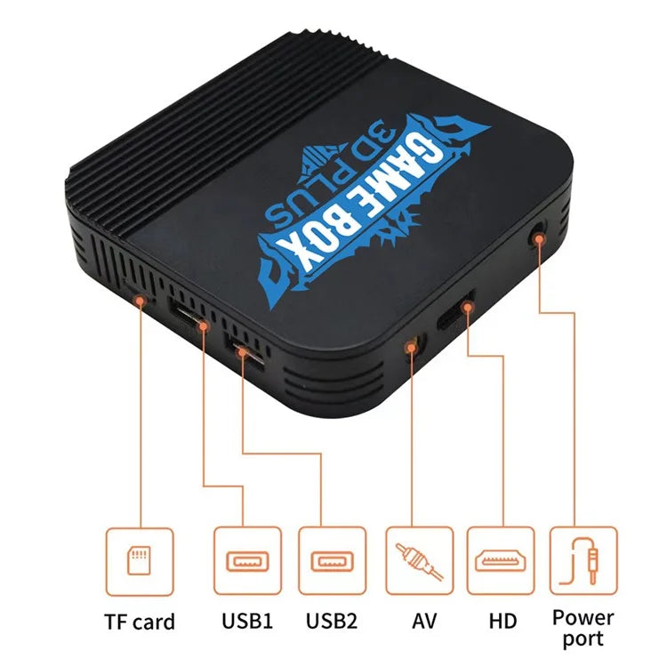 AMPOWN i3s 64G Retro Game Consoles Wireless Controllers with Andriod TV 4K Video Game Box