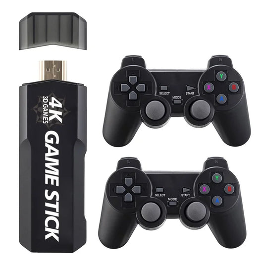 AMPOWN GD10 64G Memory HD Game Stick Wireless Gamepad Double Game Console, English Version
