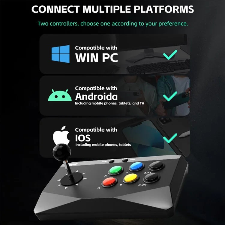 DATA FROG Home Wireless Game Stick with 2 Joystick Game Controller Rocker Gamepad