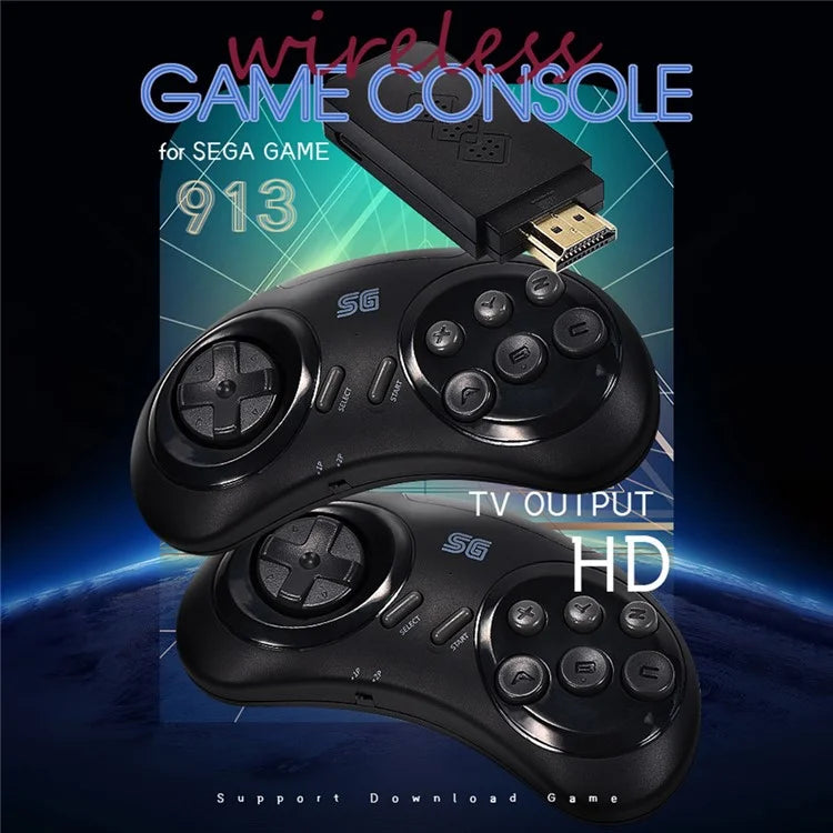 DATA FROG Y2 SG HD TV Video Game Controller Double Wireless Gamepad, 4G Memory Card / 1900 Games