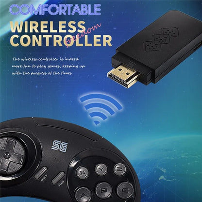 DATA FROG Y2 SG HD TV Video Game Controller Double Wireless Gamepad, 4G Memory Card / 1900 Games