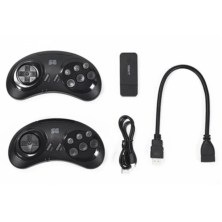 DATA FROG Y2 SG HD TV Video Gaming Controller Game Stick with Double Wireless Gamepad, 1G Memory Card / 900 Games