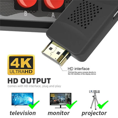 DATA FROG Y2 Plus HD TV Game Console Wireless Double Gamepad, 1800 Games
