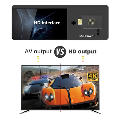 DATA FROG Y2 Plus HD TV Game Console Wireless Double Gamepad, 1800 Games