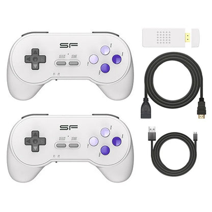 DATA FROG Y2 SF HD-Compatible Game Stick SFC / FC Gamepads Dual Wireless Controller, 3000+ Games