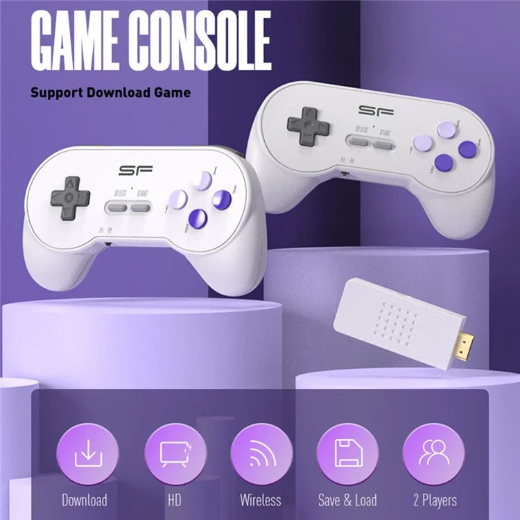 DATA FROG Y2 SF HD-Compatible Game Stick SFC / FC Gamepads Dual Wireless Controller, 3000+ Games