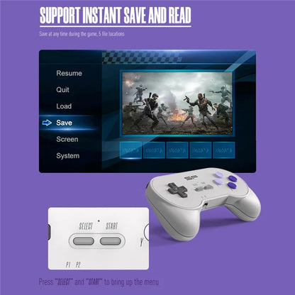 DATA FROG Y2 SF HD-Compatible Game Stick SFC / FC Gamepads Dual Wireless Controller, 3000+ Games