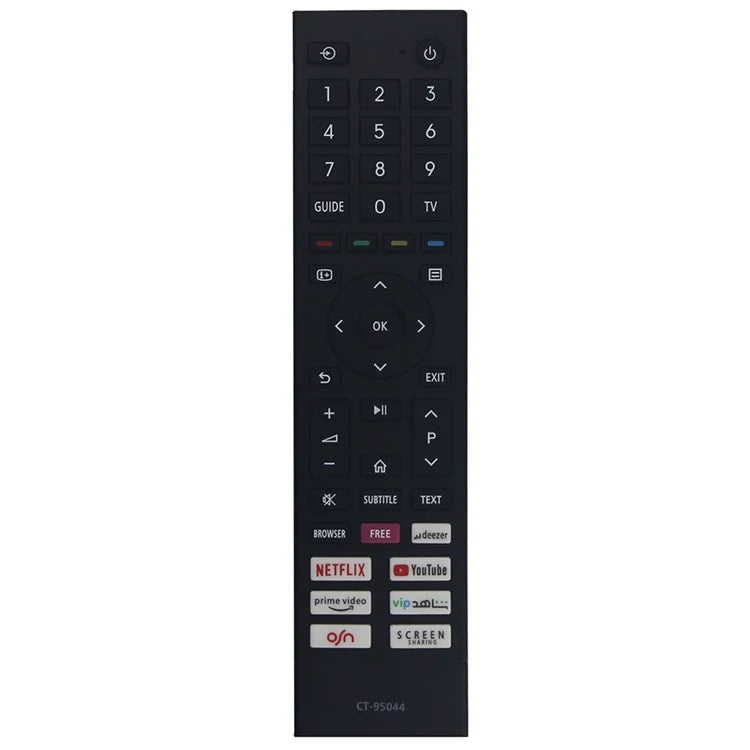 CT-95044 For Toshiba Television Remote Control Ergonomic TV Controller