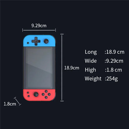 POWKIDDY x51 Handheld Game Console 5-inch IPS Screen Retro Arcade Gaming Console, 64G Memory Card