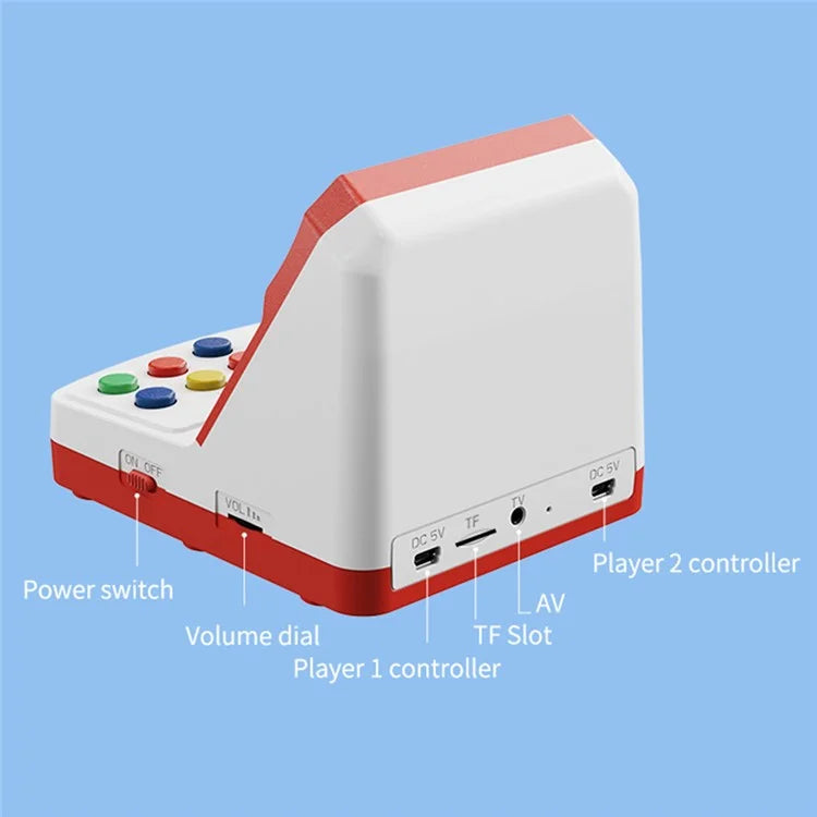 POWKIDDY A6Plus Support 2 Players Retro Video Game Console 3.5 inch Screen Game Console with 2 Controllers