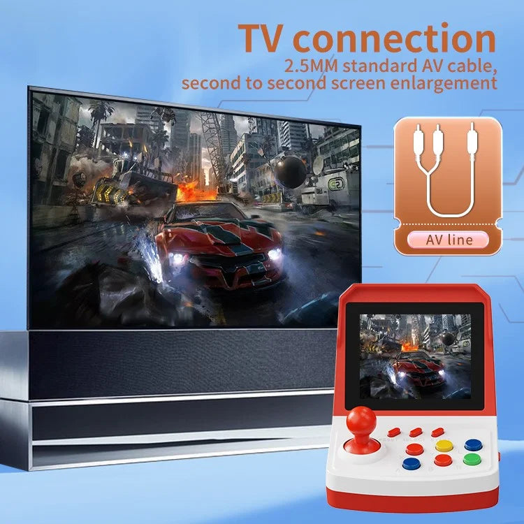 POWKIDDY A6Plus Support 2 Players Retro Video Game Console 3.5 inch Screen Game Console with 2 Controllers
