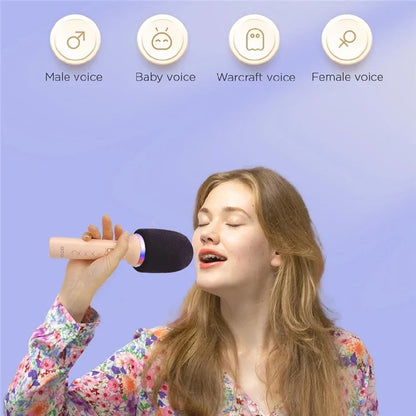 BOYA K11 Bluetooth Wireless Microphone with RGB Light Karaoke Mic for Phone / Tablet / PC