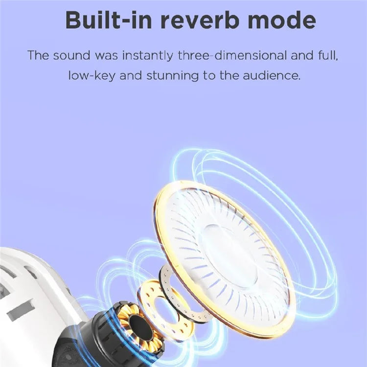 BOYA K11 Bluetooth Wireless Microphone with RGB Light Karaoke Mic for Phone / Tablet / PC