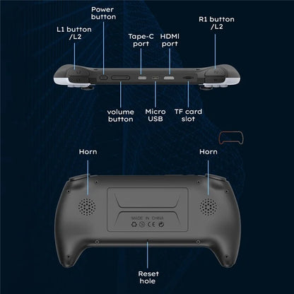 PROJECT X Handheld Retro Game Console 4.3-inch IPS Screen Supports Dual Player Combat with Dual Controllers