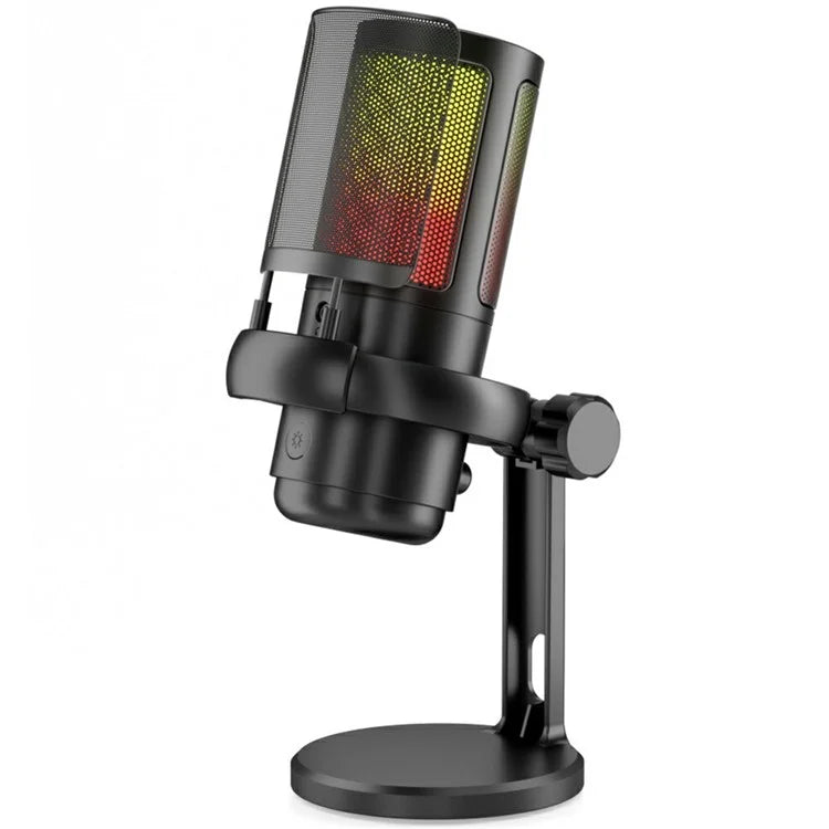 ME6P RGB Light USB Condenser Microphone Conference Recording Professional Desktop Mic