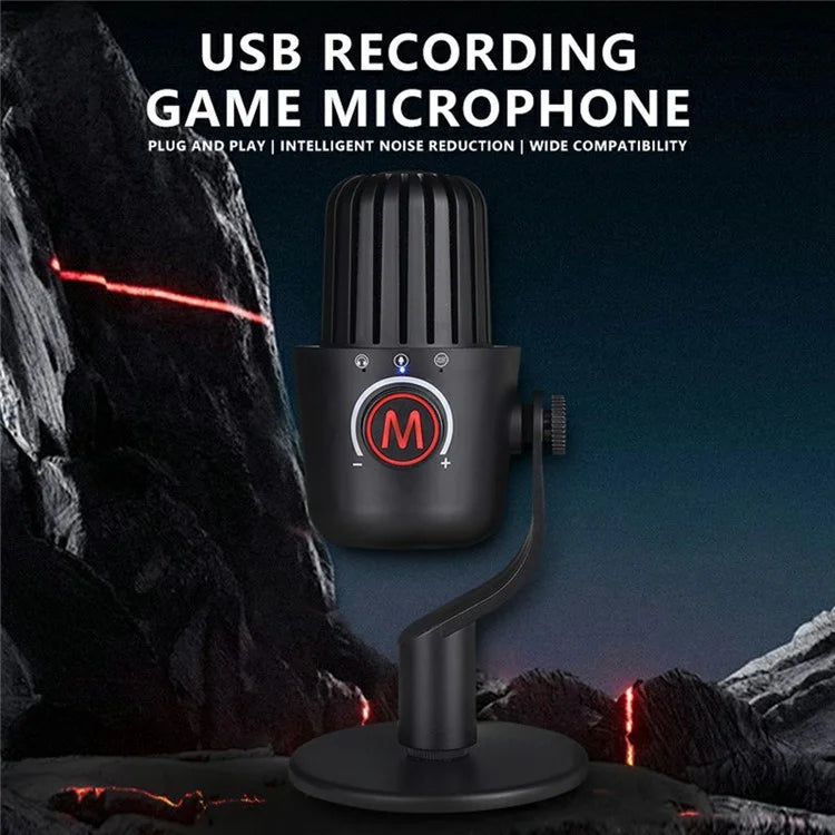 PDO-20 USB Gaming Microphone Noise Cancellation Condenser Mic for Live Streaming, Recording, PC