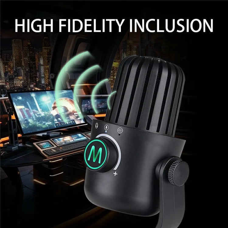 PDO-20 USB Gaming Microphone Noise Cancellation Condenser Mic for Live Streaming, Recording, PC
