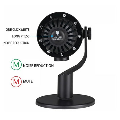 PDO-20 USB Gaming Microphone Noise Cancellation Condenser Mic for Live Streaming, Recording, PC
