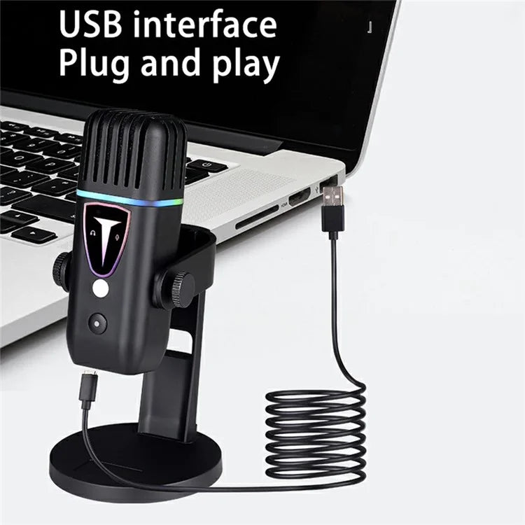 PDO-30 Plug and Play Desktop Microphone High Sensitivity E-Sports Gaming Condenser Mic