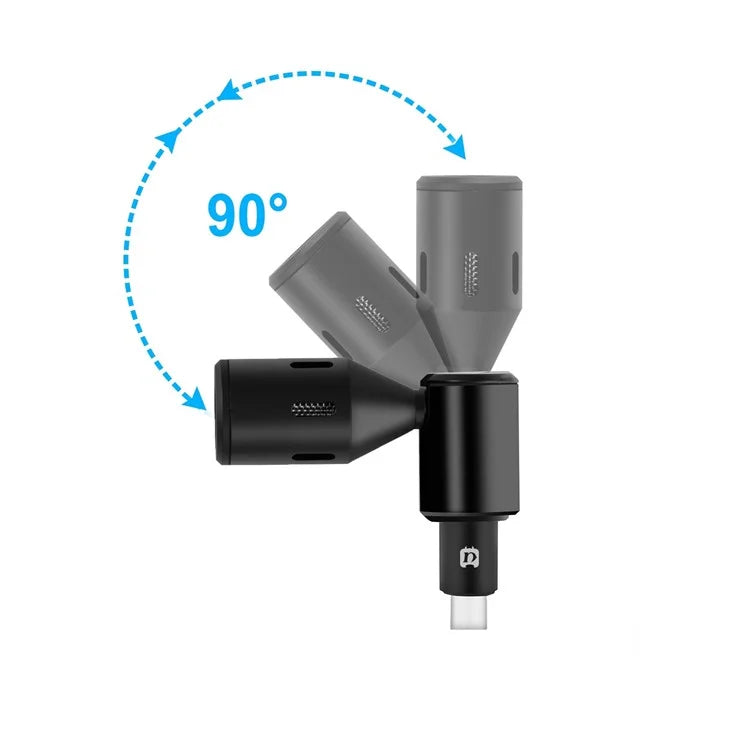 PULUZ PU616B Type-C Wireless Lavalier Microphone Clip-On Omni Lapel Mic for Android Phone Interview  /  Live Stream