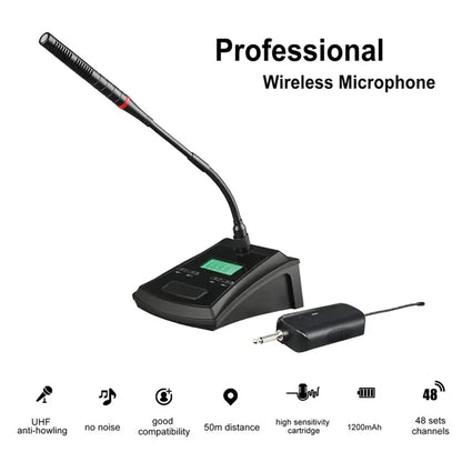 SHENGFU X-H01 UHF Conference Microphone System Wireless Mic for Business Meeting, Speech