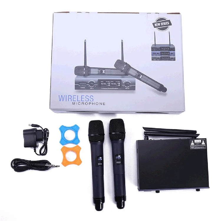 SV-322 VHF Wireless Microphone System Dual Handheld Dynamic Transmitter Mics Set for Karaoke, DJ Party
