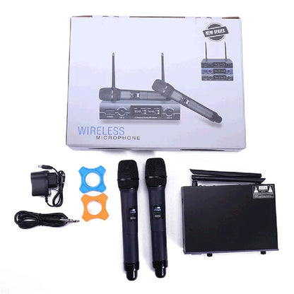SV-322 VHF Wireless Microphone System Dual Handheld Dynamic Transmitter Mics Set for Karaoke, DJ Party