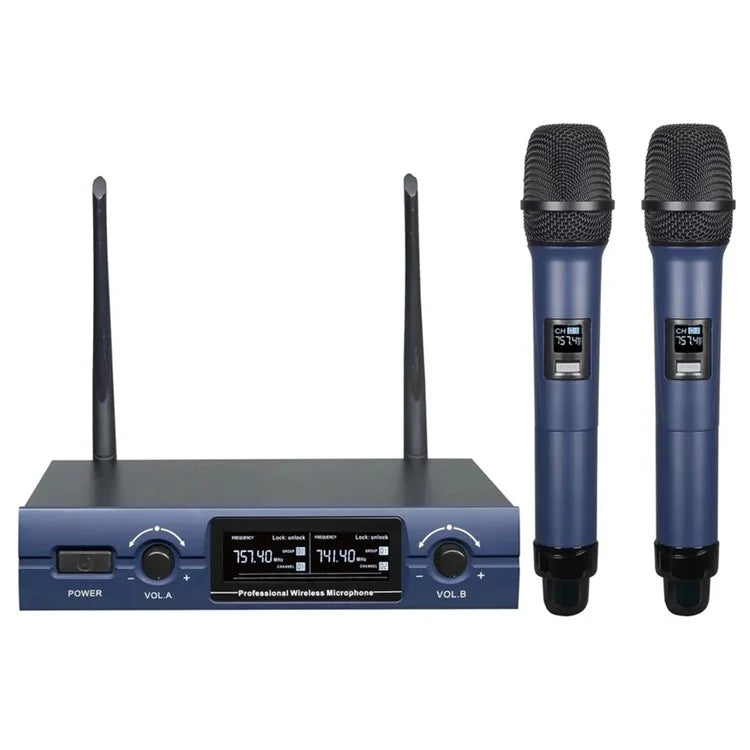 SV-322 VHF Wireless Microphone System Dual Handheld Dynamic Transmitter Mics Set for Karaoke, DJ Party