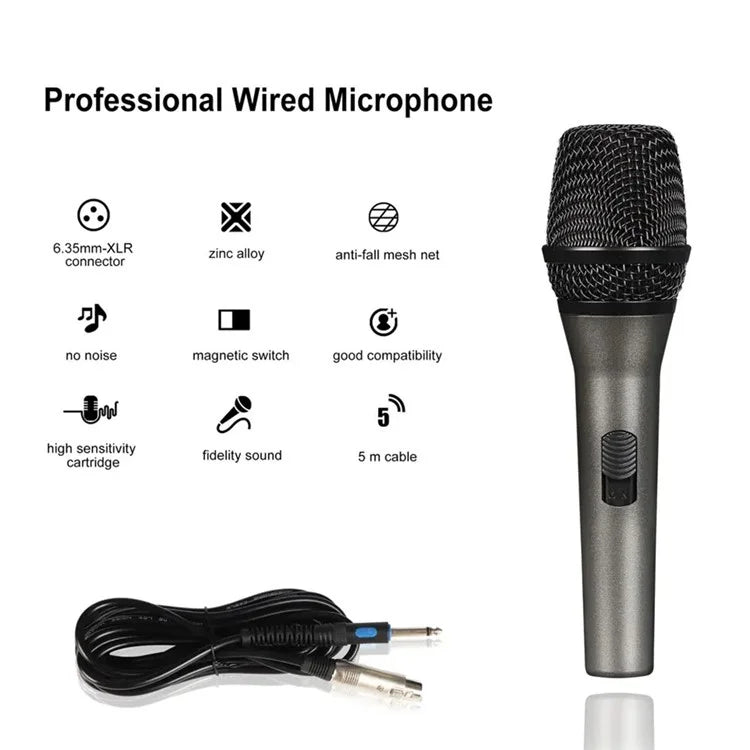 GL-8.0S Wired Microphone Cardioid Dynamic Handheld Mic for Stage Performance KTV