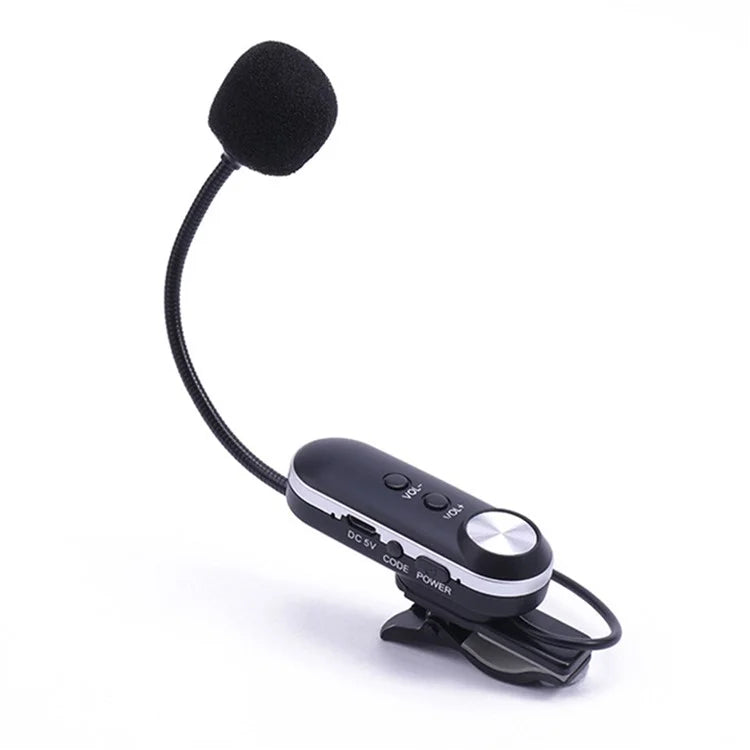 T-6 Professional Instrument Microphone Portable Condenser Wireless Microphone with Clip