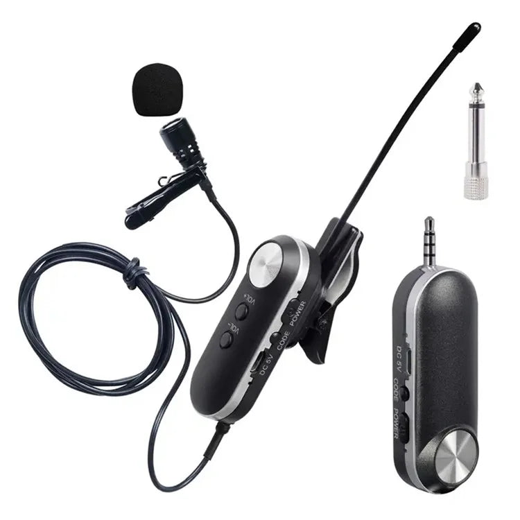 T-3II Computer Camera Cell Phone Recording Mic Wireless Lavalier Microphone for Recording Interview