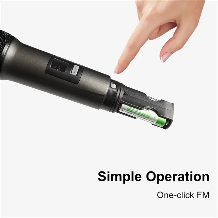 PRO-15 1 to 4 Wireless Microphone System UHF Karaoke Mics Cordless Handheld Microphone for Home KTV