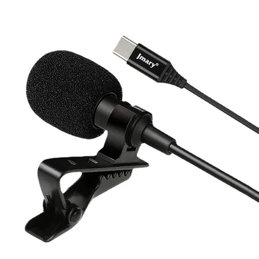 JMARY MC-R2 2m Lavalier Type-C Wired Microphone Interview Video Recording Mic