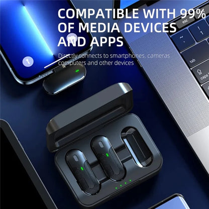 M8 For iPhone Wireless Lavalier Noise Canceling Microphone with 1 Receiver