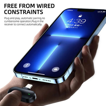 M8 For iPhone Wireless Noise Canceling Microphone Lavalier Mic (2 Microphones+1 Receiver)