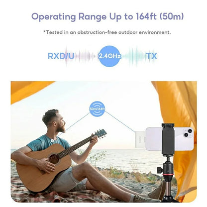 BOYA Omic-U 2 Transmitter + 1 USB-C Receiver, Button Shape Wireless Lavalier Microphone
