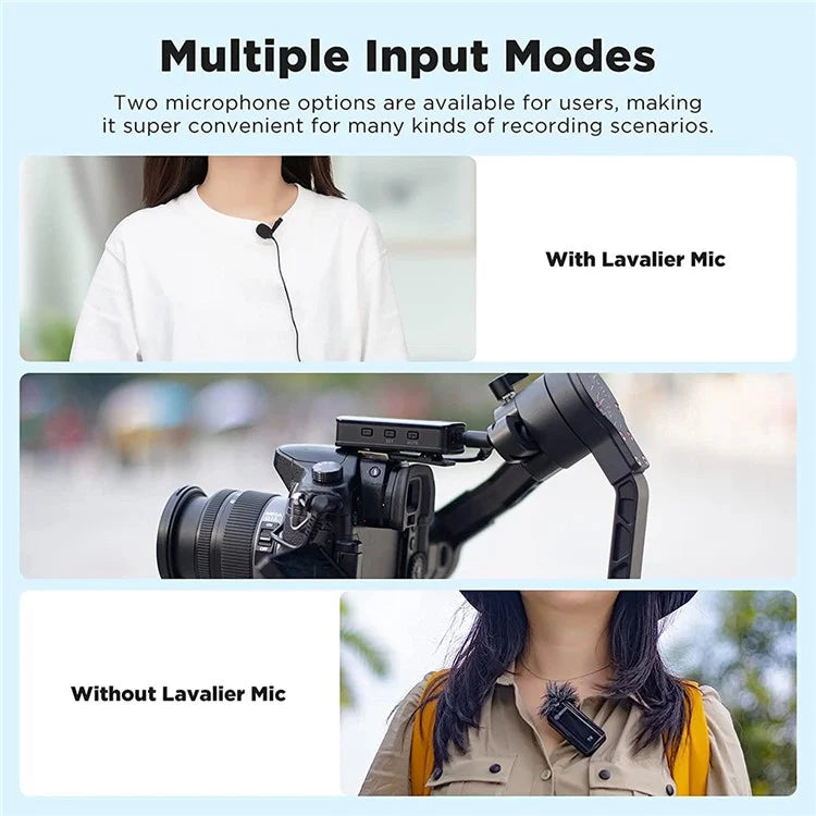 BOYA BY-XM6-S2 2 Transmitter + 1 Receiver, Wireless Microphone Lavalier Mic for Phone Camera Laptop