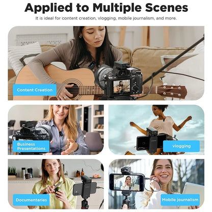 BOYA BY-XM6-S1 1 Transmitter + 1 Receiver, Wireless Microphone Lapel Clip Mic for Phone Camera Laptop