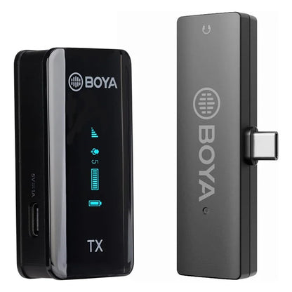 BOYA BY-XM6-S5 For OTG Function Devices Wireless Microphone Lapel Clip Mic, 1 Transmitter + 1 USB-C Receiver